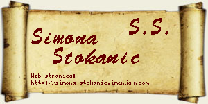 Simona Stokanić vizit kartica